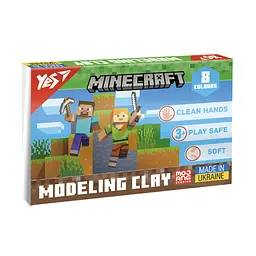 Пластилін Yes Minecraft, 8 кольорів, 160 г