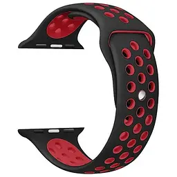 Ремінець Apple Watch Nike Sport 42/44/45/46/49 мм Чорний+Червоний L (18)