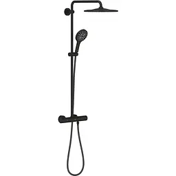 Душова система з термостатом для настінного монтажу Grohe Rainshower Smartactive 310 22119KF0, Чорний матовий