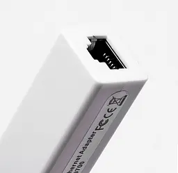 Перехідник USB --> Ethernet RJ45, 0.1м білий, RTL - мініатюра 3