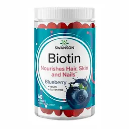 Біотин з Натриієм Biotin - 60 желейних цукерок Чорниця
