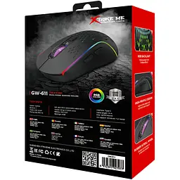 Мишка Xtrike Me GW-611, ігрова бездротова 8000dpi., 7кн., RGB, чорна - мініатюра 7
