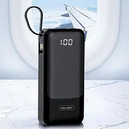 Портативний зарядний пристрій Ven-Dens 20000 мАг вбудований кабель x 4 USB C 6 виходів тип C 15W - мініатюра 3