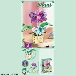 Конструктор дитячий "Квіти" (Flowers), тематичний набір, для творчості, у коробці 33020 - мініатюра 2
