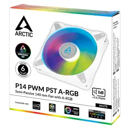 Кулер до корпусу Arctic P14 PWM PST/A-RGB WHITE (ACFAN00276A) - мініатюра 4