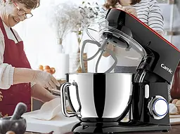 Кухонний комбайн Camic міксер тістоміс металевий 9 л SM-1571N 1800Вт Black Red - мініатюра 7