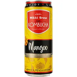 Уцінка. Напій Mikki Brew Kombucha Mangoo 0.33 л  - мініатюра 1