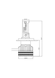 Комплект світлодіодних ламп Infolight S4 H4 65W - мініатюра 2