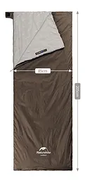 Спальник Naturehike Summer LW180 (NH21MSD09) +15°C - правий - 205см - коричневий - мініатюра 2