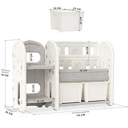 Стелаж Mealux Kubik White (KD-E053 White) - мініатюра 2