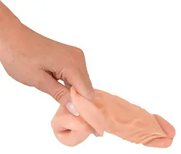 Насадка на пеніс Nature Skin Extension Sleeve 19.5 см тілесний - мініатюра 15