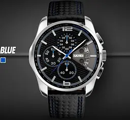 Чоловічий годинник Skmei 9106 Spider blue - мініатюра 3