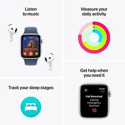 Смарт-годинник Apple Watch SE 2 GPS 44mm Midnight Aluminium Case w. Ink Sport Loop (MXEP3) - мініатюра 3