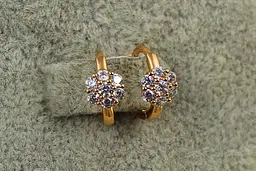 Сережки дитячі Xuping Jewelry квіточка з крапками 10 мм золотисті