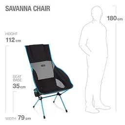 Стілець Helinox Savanna Chair Black/Blue (1053-11141) - мініатюра 4