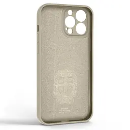 Силиконовый чехол для Apple iPhone 13 Pro Max, Icon Ring, слоновая кость, панель-накладка, с кольцом-подставкой на 360°, противоударный, возможность использования магнитных держателей, ArmorStandart (ARM68681) - мініатюра 2