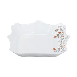 Столовий сервіз на 6 персон порцеляновий Leaf, білий TS Kitchen HP23405 - мініатюра 2