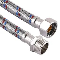 Шланг нержавіюча сталь Solomon 1/2″х1/2″ ЗВ 1,5м HS31