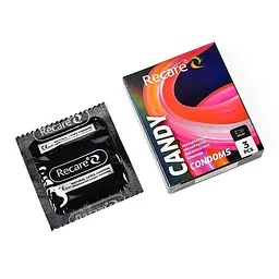 Презервативи Holographic Recare Delay Candy Condoms 3 шт, пролонгувальний ефект, цукерковий аромат - мініатюра 2