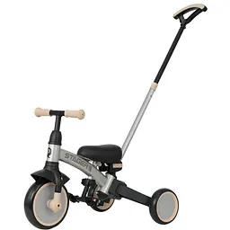Велосипед з ручкою - біговел Stager 3 в 1 Silver
