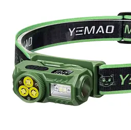 Налобний ліхтар YEMAO YM‑T614 яскравий легкий з USB‑C зарядкою - мініатюра 2