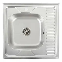 Кухонна мийка з нержавіючої сталі Valeso декор 6060 L (0,7/160 мм), Decor