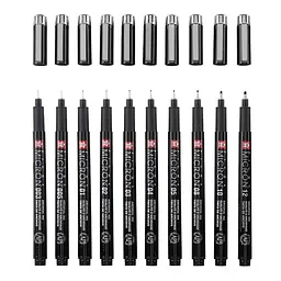 Набір лінерів Pigma Micron Black Edition 10 шт.(003-12) Чорний Sakura - мініатюра 2