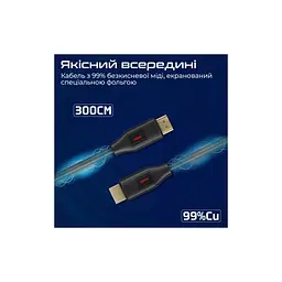 Кабель мультимедійний HDMI M to HDMI M 3.0m V2.0 Promate (prolink4k60-300) - мініатюра 5