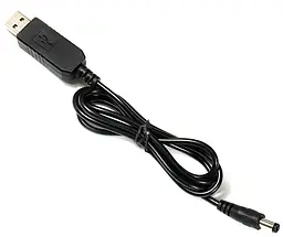 Перехідник -кабель живлення для роутера USB - DC5.5 x 2.1 з 5в - 12в довжина 1 метр - мініатюра 3