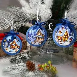 Творчий набір для створення 3-х ялинкових прикрас "Fairytale Christmas" FDCKW-051 - мініатюра 4