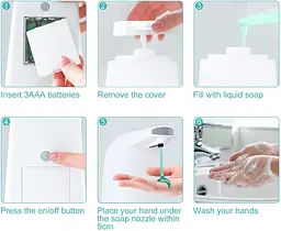 Диспенсер для мила Auto Foaming Soap Dispenser - сенсорний дозатор для рідкого мила auto foaming hand wash - мініатюра 4