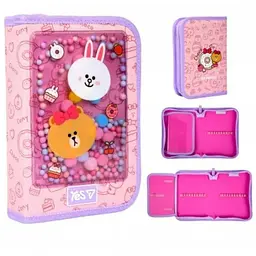 Пенал жорсткий Yes одинарний із клапаном HP-03 Line Friends Always Together