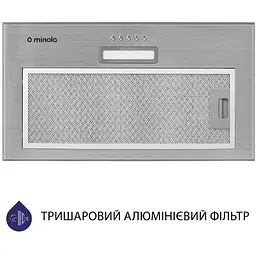 Витяжка вбудована Minola HBI 5214 I 700 LED - мініатюра 4
