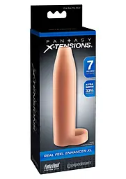 Насадка на пеніс Pipedream Real Feel Enhancer XL 18 см тілесний - мініатюра 4