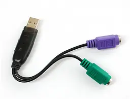 Адаптер Dynamode USB A Male - 2*PS/2 чорний