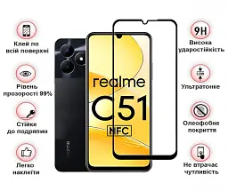 Скло захисне BeCover Realme C51 Black (710301)