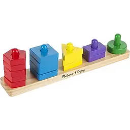 Пірамідка Melissa&Doug дерев'яна на платформі (MD10379)