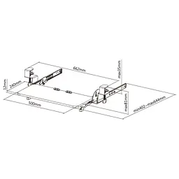 Органайзер для столу OfficePro Under-desk keyboard tray (KT135B) - мініатюра 11