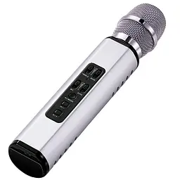 Бездротовий караоке-мікрофон Losso K6 Premium з вбудованим динаміком і Bluetooth Silver (18962)