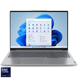 Ноутбук Lenovo ThinkBook 16 G7 IML Intel Core Ultra 7 155 ГГц до 4, 8 ГГц, 16 WUXGA, IPS, 16 ГБ DDR5, 512 ГБ SSD, Intel Arc, Windows 11 Pro, колір Arctic Grey