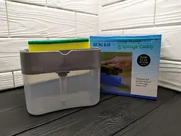 Диспенсер дозатор для миючого засобу з губкою для кухні UKC Sponge Caddy - мініатюра 10