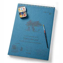 Альбом для акварелі на спіралі AUTHENTIC A3 (29 7х42 см) 280г/м2 30л SM-LT Art - мініатюра 2