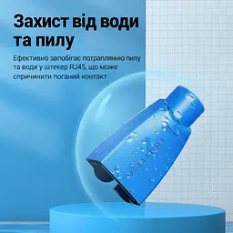 Чохол для конектора RJ45 із захистом від натягу Vention 100 шт. Захисний ковпачок Захист засувки від зворотного згинання та оболонки кабелю від пошкодження Захист від пилу та води Чорний (IODB0-100) - мініатюра 7