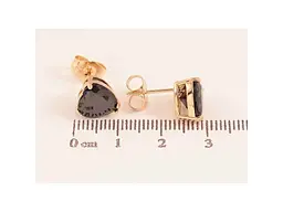 Сережки Xuping пусети M&L 18K "Чорні кристальні серця" 9х9мм 303594 - мініатюра 2