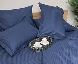 Набір наволочок Moon&Star Satin Stripe Delfi Blue 40х60 см 2 шт - мініатюра 2
