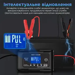 Автоматичний зарядний пристрій HTRC P25 Імпульсний, функція ремонту Repair, десульфатор 12V 25A-24V 13A LiFePO4, AGM, GEL, EFB, WET (19525) - мініатюра 9
