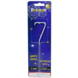 Бенгальська свічка-цифра "7" Pelican 860027 Срібло (2000990576835)