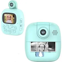 Дитячий фотоапарат моментального друку фотографій M4 Kids Print Camera Блакитний - мініатюра 3