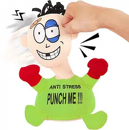 М'яка інтерактивна іграшка - антистрес PUNCH ME «Вдар мене» зі звуковим супроводом на присосках - мініатюра 3
