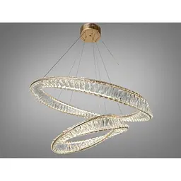 Люстра кршталеві кільця Linisoln 6105-80*50 FG метал, кришталь LED 120Вт 22-27м² 100-50см